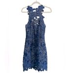 Saylor “Jessa” Floral Lace Mini Dress Navy Size M Photo 1