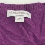 Liz Lange  maternity cable knit sweater purple XXL Photo 4