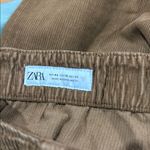 ZARA NWOT drawstring corduroy pants Belted Chocolate brown 10 Wide Leg Photo 5