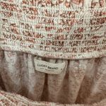 Lucky Brand  Boho Top Womens Small Pink Floral Smocked Crop Peasant Cottage Photo 1