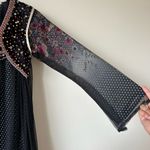 NWT Small Bridgerton Style Black Polka Dot Floral Rose Dress Choli Sari w Ruby Photo 5