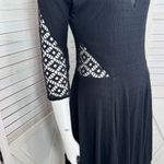 Free People To The Point Lace Cutouts Stretch Skater Dress Black Small Gothic Photo 6