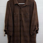 Christopher & Banks Banks Chocolate Textured Blouse Size 2X Photo 0