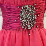 Formal Strapless Mini Dress Small Cocktail Dress Retro 50s Holiday Party Pink Photo 3