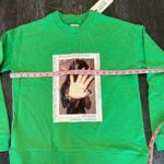 ZEE.GEE.WHY Unisex Graphic Print Crewneck Sweatshirt XS Green Oversized Fit Photo 3