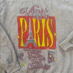 Gray “Visit Paris” Graphic Women's Sweatshirt Medium NWT Photo 1