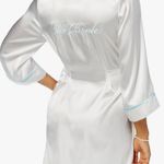 Linea Donatella Linea Donatello White Satin “Bride” Wrap Short Robe Photo 1