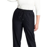 Eloquii  Dark Navy Blue Pinstripe Suiting Style Joggers Pants Trousers Size 20 Photo 0