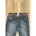 No Boundaries Y2K  Juniors‎ Embellished Waist Bootcut Jeans Dark Sandblast Size 5 Photo 6