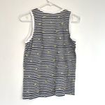 Loft ANN TAYLOR White Black Stripe Pineapple Fruit V-Neck 100% Cotton Tank Top Photo 7