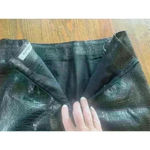 Glamorous Snakeskin Faux Black Leather Skirt, US 6 Photo 2