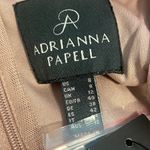 Adrianna Papell  Dress woman beaded midi tulle rose gold formal ceremony Sz 8 Photo 1