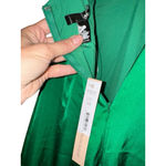 AQUA Women's  Green Satin Halter Maxi Dress S Photo 7