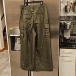 Tibi ππ Stella Crispy Nylon Pleated Cargo Pant ~ Army Green 8 NWT Photo 8