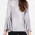 Thalia Sodi Ruched Bell-Sleeve Shimmer Top, Created for Macy's, Sz S Photo 1