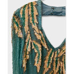 Lillie Rubin Sequin Leaf Design Evening Vintage Dress (L) Size L Photo 4