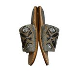 Latigo  Vella Embellished Slide Sandal In Silver Canvas, Sz 9.5 Photo 6