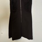 Sandro Paris Women's Black Mini Dress Slit Open Back Fit and Flare Size 4 Party Photo 8