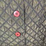 Coldwater Creek  Textured Diamond Blazer Jacket Small Olive Green Boho Quilted Photo 1