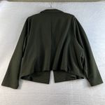 Torrid 5 5X Textured Ponte Crop Military Jacket Green Gold Button Ribbed Women's Photo 12