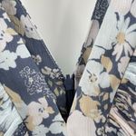 Joie  Margot Dress SZ 4 NWT 100% Silk Nightshadow Blue Sample Chiffon Midi Floral Photo 7