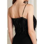 Love Shack Fancy  Dusty cropped feather-trimmed printed silk-crepe camisole Photo 3