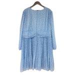 Alex Marie  Blue‎ Polka Dot Long Sleeve Dress Knee Length Chiffon Plus Size 20W Photo 3