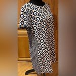 Boden Pippa Geo Floral Print Stretch Cotton Shift Dress Blush & Navy Blue Sz 10 Photo 7