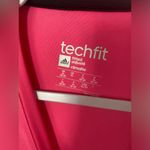 Adidas Shirt Womens XL Fitted Pink Long Sleeve V Neck Athleisure Photo 1