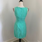 Banana Republic Sleeveless Linen Sheath Dress size 0 Green Coastal Preppy Mature Photo 2