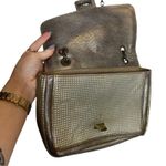 Sondra Roberts Leather Metallic Convertible Crossbody Bag Gold Purse Photo 3