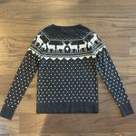 Loft  Grey and White Polka Dot Deer Sweater - Size XS Photo 1