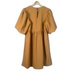 Mable‎ Dress Puff Sleeve Tiered Mustard Gold Cotton Cottagecore Mini Size Medium Yellow Photo 3