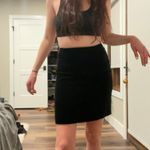 Vintage 80s Black Velour Mini Skirt 🖤 Size 8 Photo 2