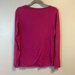 Peruvian Connection Top Hot Pink Long Sleeve Scoop Neck Tee Sz M GUC Photo 4