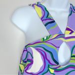 Boston Proper Beyond Travel Abstract Fleurs Keyhole Purple Dress Size XL NWT Photo 5