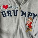 Disney I Love Being GRUMPY Vtg 90s Gray Activewear Fleece Zip Hoodie Size 3X Photo 8