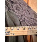 Hannah XL Velvet/Lace baby doll blouse Moss Green Photo 7