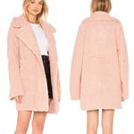 J.O.A. Women’s Reversible Teddy Faux Shearling Coat Oversized in Dusty Pink L Photo 1