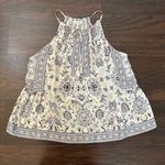 Rebecca Taylor  cream & pink paisley floral sleeveless silk top size 6 Photo 5