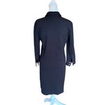 J Jill Stretch Ponte Knit Black Long Line Cardigan Jacket Snap Button Womens 8P Photo 1