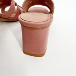 Urban Outfitters  Jackie Cut Out Faux Leather Sandals 7 Pink Photo 5