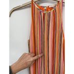 Ramy Brook Tobie Striped Smocked Waist Sleeveless Orange Multicolor Mini Dress Photo 2