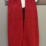 PINK by Victoria’s Secret Red Ribbed Acrylic Long Winter Scarf 66” By 8” OSFM Photo 0