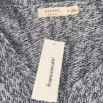 Francesca’s indigo long sleeve rounded elbow patch Blue Photo 12