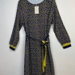 Boden USA Boden Fawn Jersey Knit Belted Long Sleeve Dress Navy Star Print Womens 16 New Photo 1