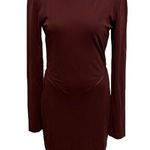 T by Alexander Wang burgundy knit dress with mesh cutouts sz L Size L Photo 0
