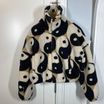 Urban Outfitters Olivia Sherpa Jacket Yin Yang Print Fleece Coat Women XS Photo 1