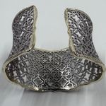 Kendra Scott Candice Cuff Bracelet Geometric Filigree Rhodium Silver Tone Photo 6