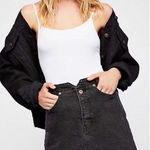 Free People  We The Free Black Denim‎ Jean Skirt Size 27 Photo 0